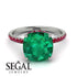 Cushion Hidden Diamond Emerald Ring - Nova No. 51 image 2
