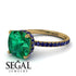 Cushion Hidden Diamond Emerald Ring - Nova No. 64 image 10