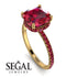 Cushion Hidden Diamond Ruby Ring - Nova No. 55 image 3
