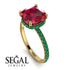 Cushion Hidden Diamond Ruby Ring - Nova No. 25 image 3