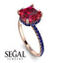 Cushion Hidden Diamond Ruby Ring - Nova No. 71 image 3