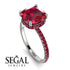Cushion Hidden Diamond Ruby Ring - Nova No. 57 image 3