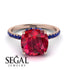 Cushion Hidden Diamond Ruby Ring - Nova No. 71 image 2