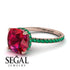 Cushion Hidden Diamond Ruby Ring - Nova No. 26 image 10