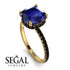 Cushion Hidden Diamond Sapphire Ring - Nova No. 43 image 3