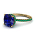 Cushion Hidden Diamond Sapphire Ring - Nova No. 28 image 1