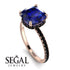 Cushion Hidden Diamond Sapphire Ring - Nova No. 44 image 3