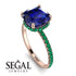 Cushion Hidden Diamond Sapphire Ring - Nova No. 29 image 3