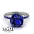 Cushion Hidden Diamond Sapphire Ring - Nova No. 75 image 2