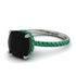 Cushion Hidden Diamond Black Diamond Ring - Nova No. 24 image 1