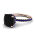 Cushion Hidden Diamond Black Diamond Ring - Nova No. 68 image 1