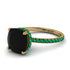 Cushion Hidden Diamond Black Diamond Ring - Nova No. 22 image 1