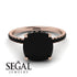 Cushion Hidden Diamond Black Diamond Ring - Nova No. 38 image 2