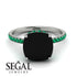 Cushion Hidden Diamond Black Diamond Ring - Nova No. 24 image 2