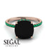 Cushion Hidden Diamond Black Diamond Ring - Nova No. 23 image 2