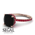 Cushion Hidden Diamond Black Diamond Ring - Nova No. 53 image 10