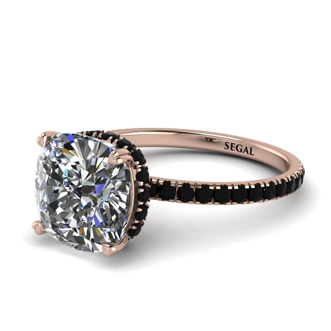 Cushion Hidden Diamond Diamond Ring - Nova No. 32