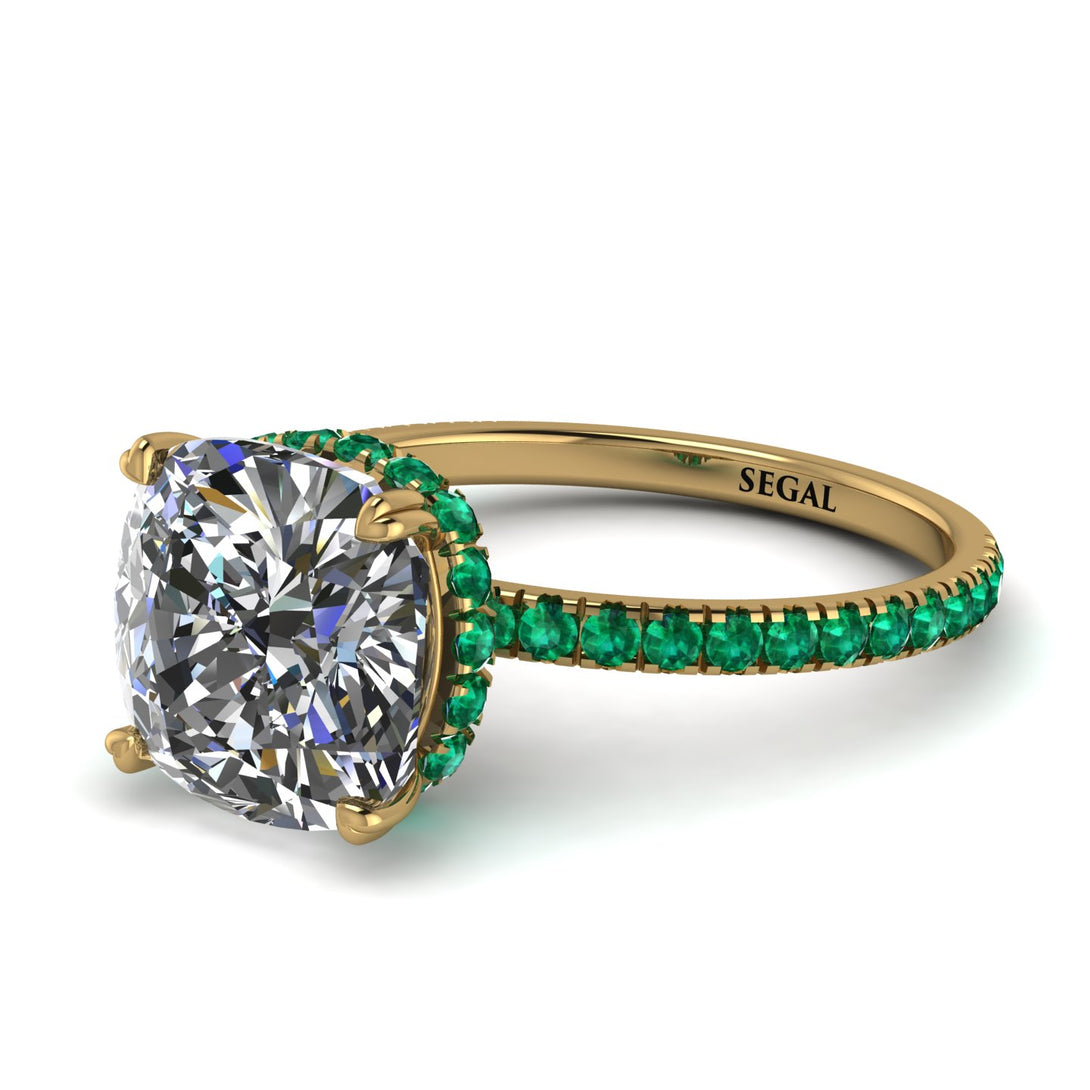 Cushion Hidden Diamond Diamond Ring - Nova No. 16