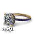 Cushion Hidden Diamond Diamond Ring - Nova No. 61 image 10