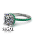 Cushion Hidden Diamond Diamond Ring - Nova No. 18 image 10