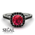 Cushion Ruby Halo Engagement Ring - Jade No. 42 image 3