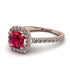 Cushion Ruby Halo Engagement Ring - Jade No. 11 image 1