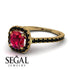 Cushion Ruby Halo Engagement Ring - Jade No. 40 image 10
