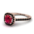 Cushion Ruby Halo Engagement Ring - Jade No. 41 image 1