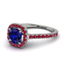 Cushion Sapphire Halo Engagement Ring - Jade No. 60 image 1