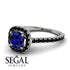 Cushion Sapphire Halo Engagement Ring - Jade No. 45 image 10