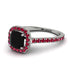 Cushion Black Diamond Halo Engagement Ring - Jade No. 54 image 1