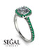Cushion Diamond Halo Engagement Ring - Jade No. 18 image 2
