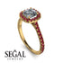 Cushion Diamond Halo Engagement Ring - Jade No. 46 image 2