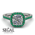 Cushion Diamond Halo Engagement Ring - Jade No. 18 image 3