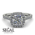 Cushion Diamond Halo Engagement Ring - Jade No. 3 image 3