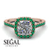 Cushion Diamond Halo Engagement Ring - Jade No. 17 image 3