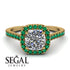 Cushion Diamond Halo Engagement Ring - Jade No. 16 image 3