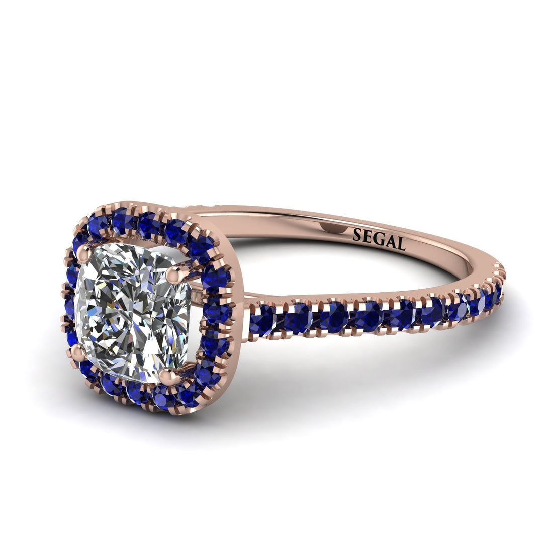 Cushion Diamond Halo Engagement Ring - Jade No. 62