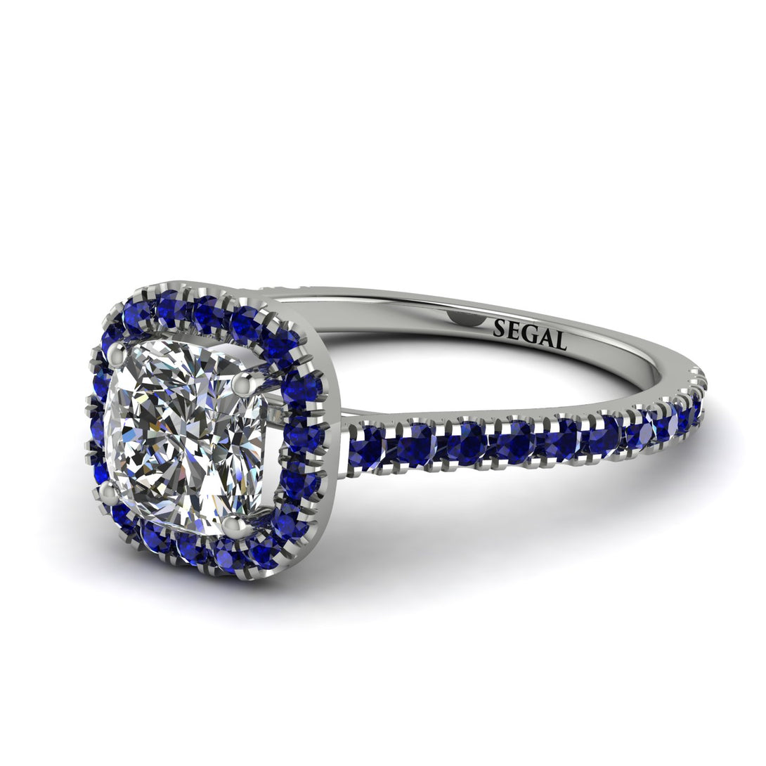 Cushion Diamond Halo Engagement Ring - Jade No. 63