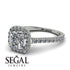 Cushion Diamond Halo Engagement Ring - Jade No. 3 image 10
