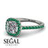 Cushion Diamond Halo Engagement Ring - Jade No. 18 image 10