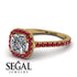 Cushion Diamond Halo Engagement Ring - Jade No. 46 image 10