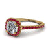 Cushion Diamond Halo Engagement Ring - Jade No. 46 image 1