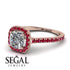 Cushion Diamond Halo Engagement Ring - Jade No. 47 image 10