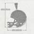 American Football Helmet Ruby Pendant - Dennis No. 10 image 3