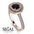 Double Halo Black Diamond Ring - Zoey No. 2 image 13