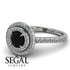 Double Halo Black Diamond Ring - Zoey No. 3 image 11