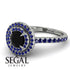 Double Halo Black Diamond Ring - Zoey No. 63 image 10