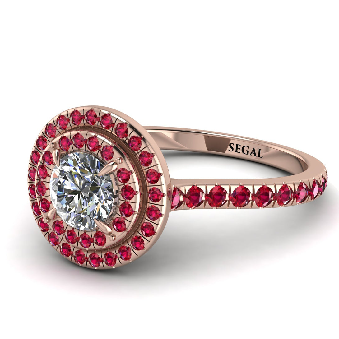 Double Halo Diamond Ring - Zoey No. 50