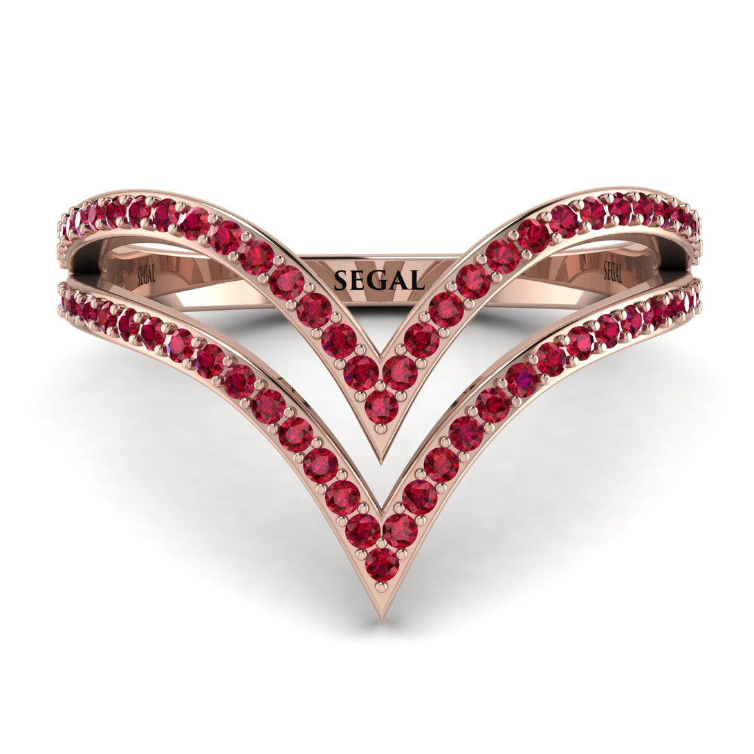 Double V Ruby Ring - Lyla No. 11